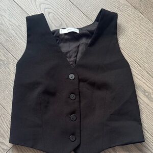 Mango black Button-Up Vest